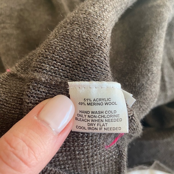 Ann Taylor Loft petite small bodycon chocolate sweater dress - Picture 5 of 5